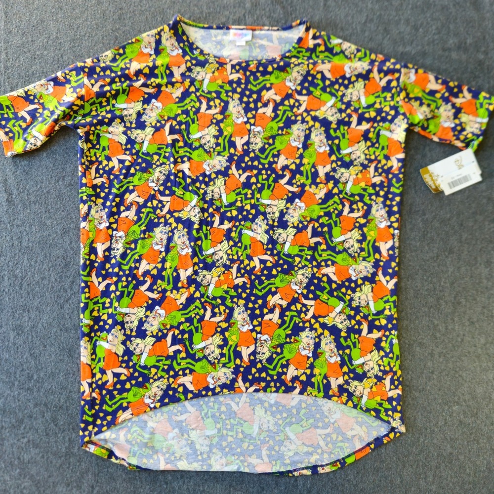 New LuLaRoe Disney Miss Piggy Kermit The Frog Irma Tunic Top  XS Oversized Drape